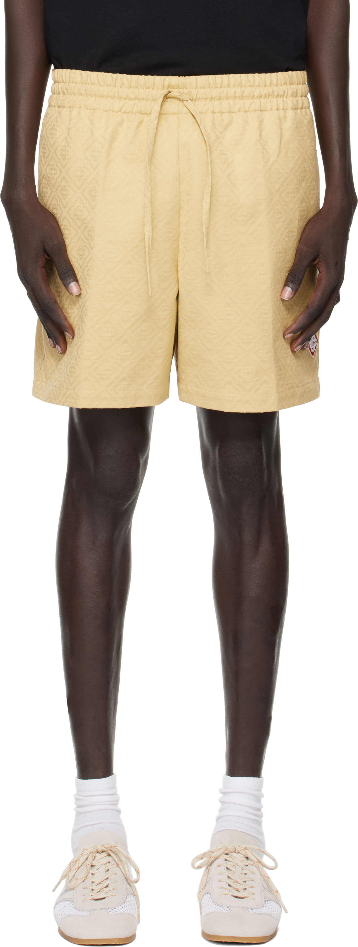 Къси панталони Casablanca Casablanca Monogram Jacquard Shorts Жълто | MPF25-TR-287-01, 0