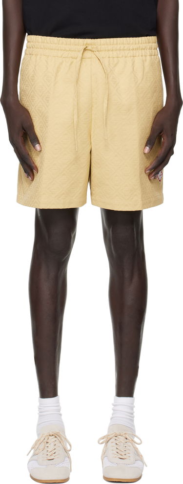 Къси панталони Casablanca Casablanca Monogram Jacquard Shorts Жълто | MPF25-TR-287-01, 0