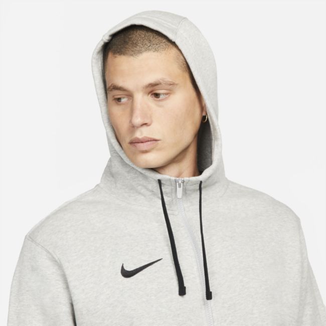 Суитчър Nike Park Fleece Full-Zip Football Hoodie Сиво | CW6887-063, 0