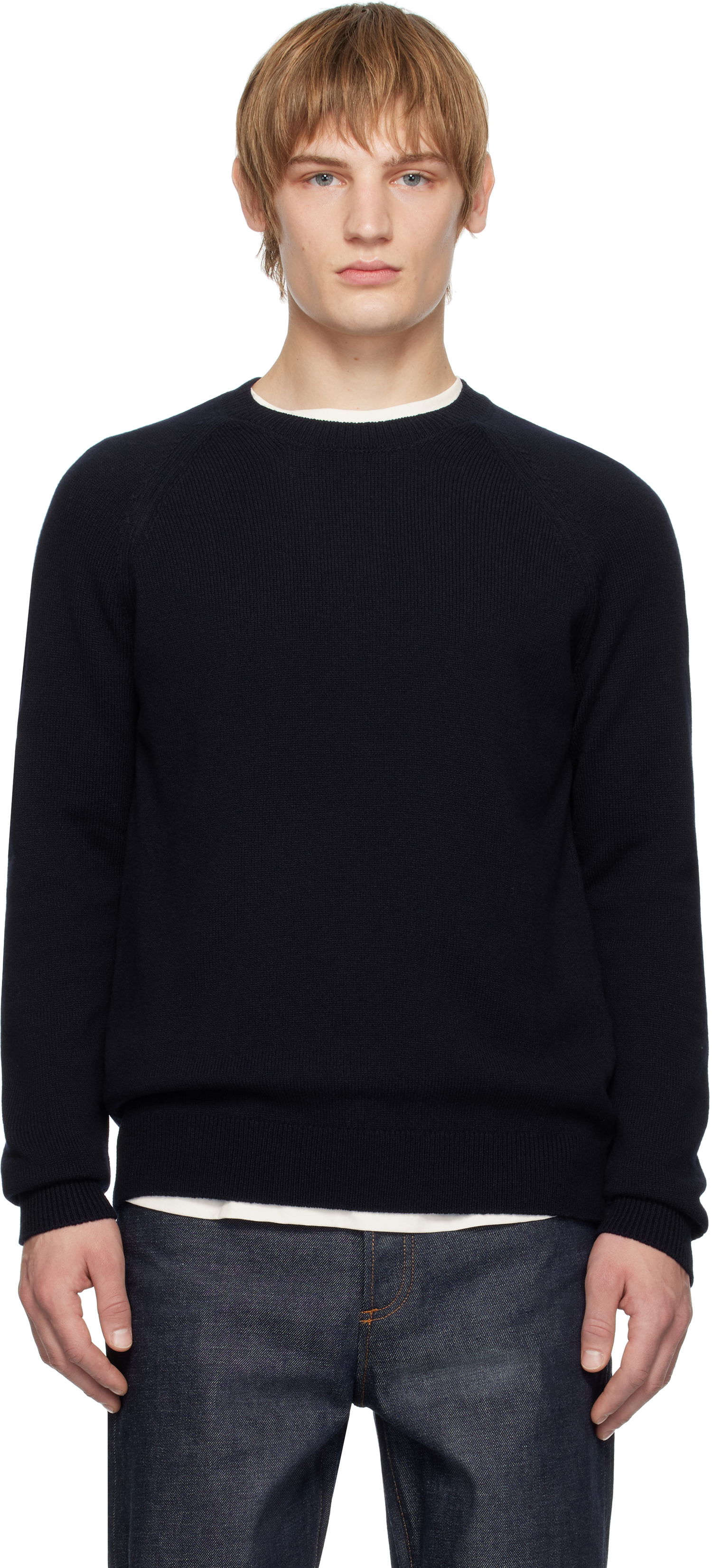 Пуловер A.P.C. Pierre Knit Sweater Тъмно синьо | WVBDN-H23140, 0