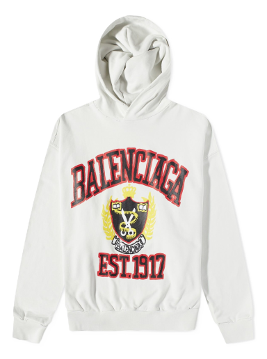 Суитчър Balenciaga College Popover Hoody Бяло | 744463-TOVK2-9012