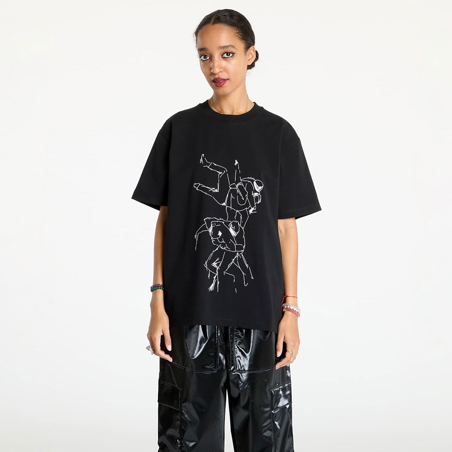 Тениска HELIOT EMIL Shelter Printed T-Shirt Черно | PREAW24_M_09_125_BLK01, 1