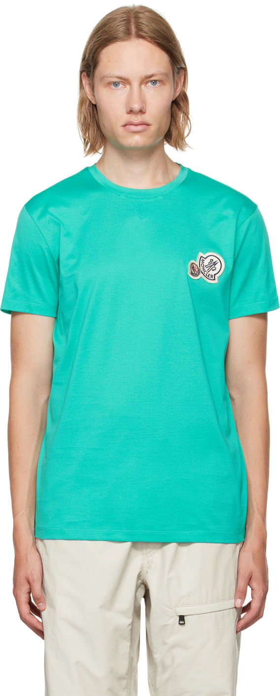 Тениска Moncler Logo T-Shirt Зелено | H20918C000268390Y, 0