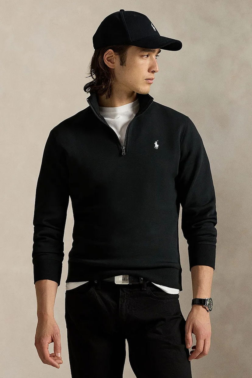 Пуловер Polo by Ralph Lauren Polo Ralph Lauren Quarter-Zip Sweatshirt Черно | 710P06234