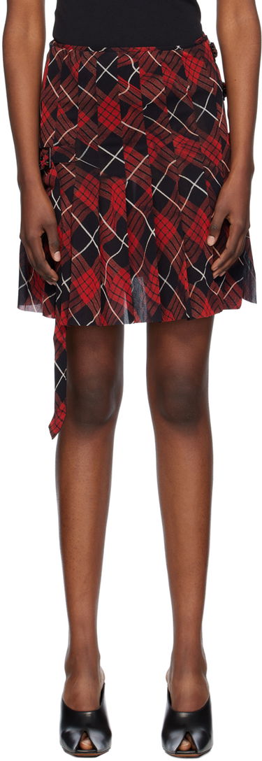 Пола Jean Paul Gaultier Distorted Tartan Skirt Червено | 24/31-F-JU105-T568-300001, 0