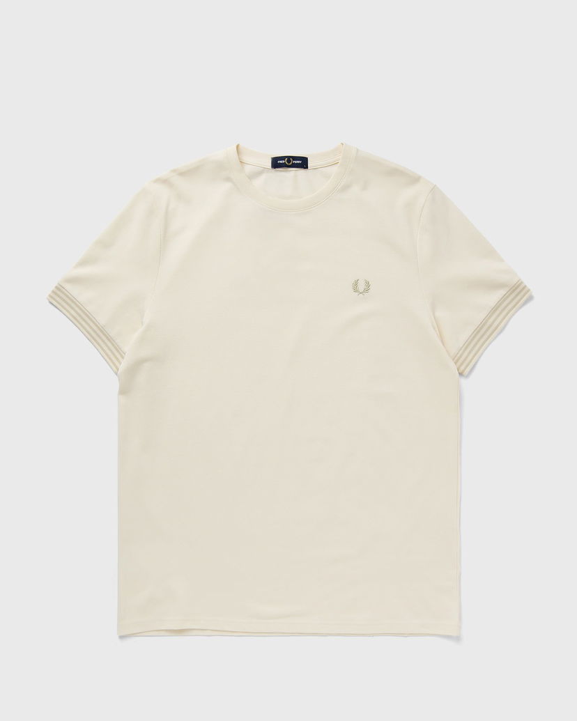 Тениска Fred Perry Striped Cuff T-Shirt Бяло | M7707-560