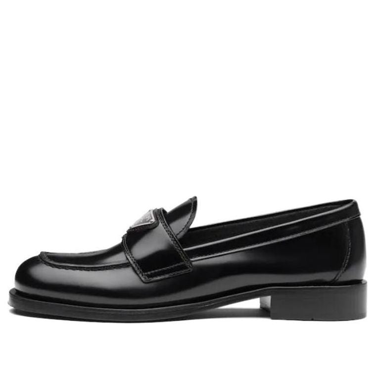 Кецове и обувки Prada SS22 Unlined Brushed Leather Loafers Черно | 1D238M_055_F0002_F_020