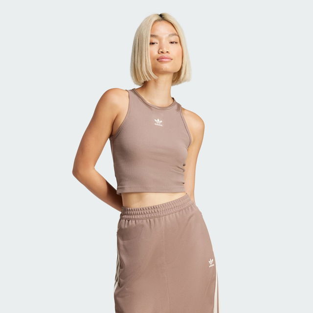 Essentials Ribbed Cropped Tank Top