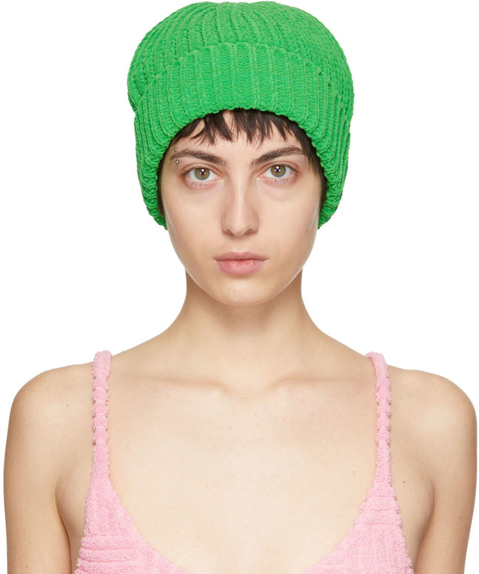 Шапка Bottega Veneta Heavyweight Chenille Beanie Зелено | 689202 V1MS0, 0