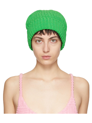 Шапка Bottega Veneta Heavyweight Chenille Beanie Зелено | 689202 V1MS0