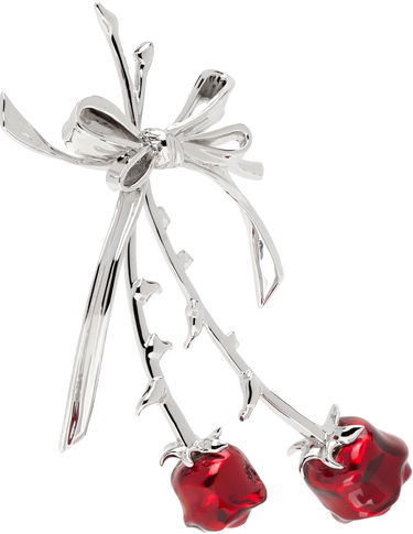 Обеци SHUSHU/TONG SHUSHU/TONG YVMIN Edition Double Rose Bow Earring Червено | 22326RED00DL, 1