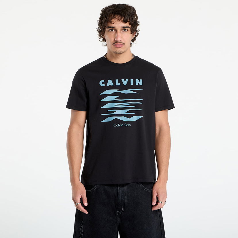 Тениска CALVIN KLEIN Calvin Klein Jeans Graphic Tee Черно | LV04RD815G UB1