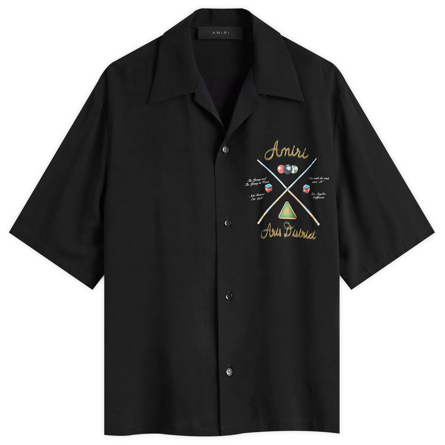 Риза AMIRI Pool Cue Bowling Shirt Черно | AMSTCA1078-001, 0