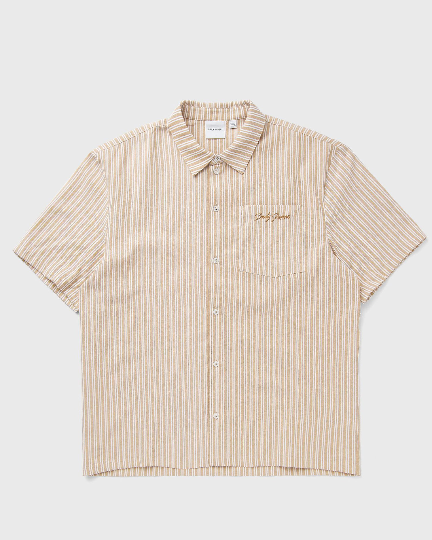 Риза DAILY PAPER Striped Short Sleeve Shirt Бежово | 2513097, 0