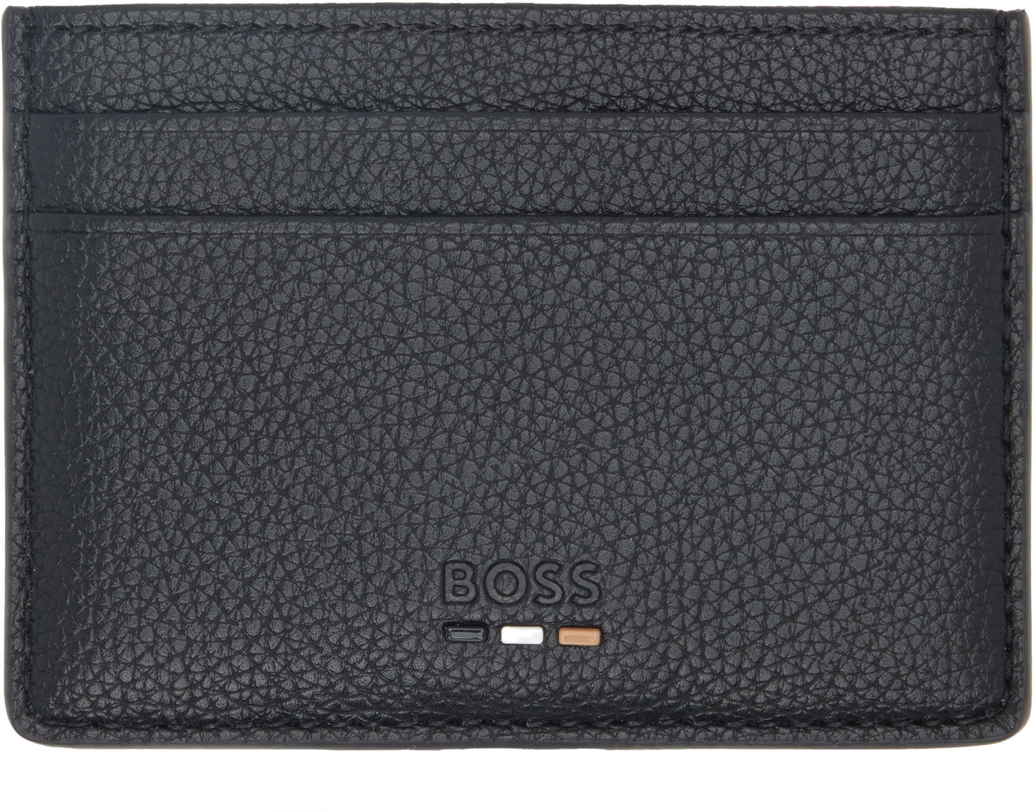 Портфейл BOSS Grained Faux-Leather Card Holder Черно | 50536513, 0
