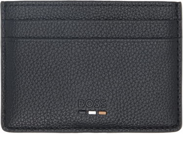 Портфейл BOSS Grained Faux-Leather Card Holder Черно | 50536513, 0