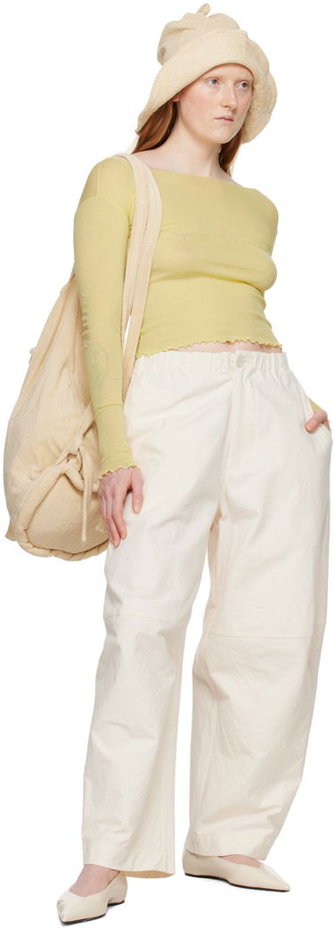 Тениска Baserange Baserange Tabbys Star Lettuce Edge Long Sleeve T-Shirt Жълто | TOTA-CG-SU24, 3