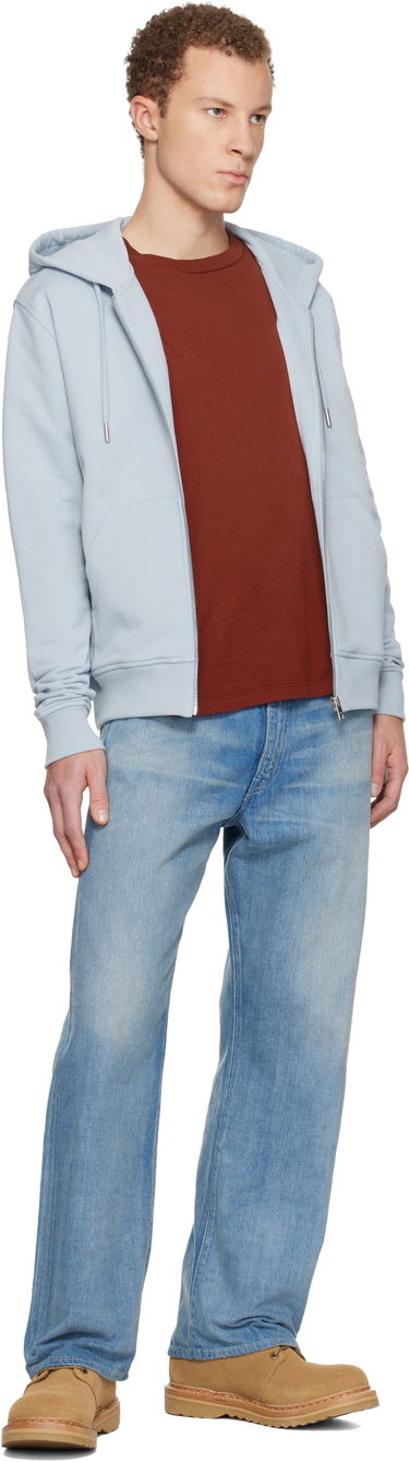 Суитчър AMI Cotton Zipped Ami De Coeur Hoodie Синьо | E25HSW765.730, 3