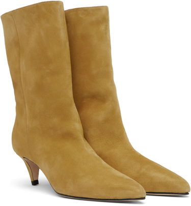 Pокля BY FAR BY FAR Lysander Suede Leather Boots Жълто | MWFBO068KL007BR052PL, 3