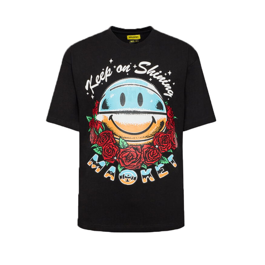 Тениска MARKET Smiley Keep On Shining Tee Черно | 399001061, 0