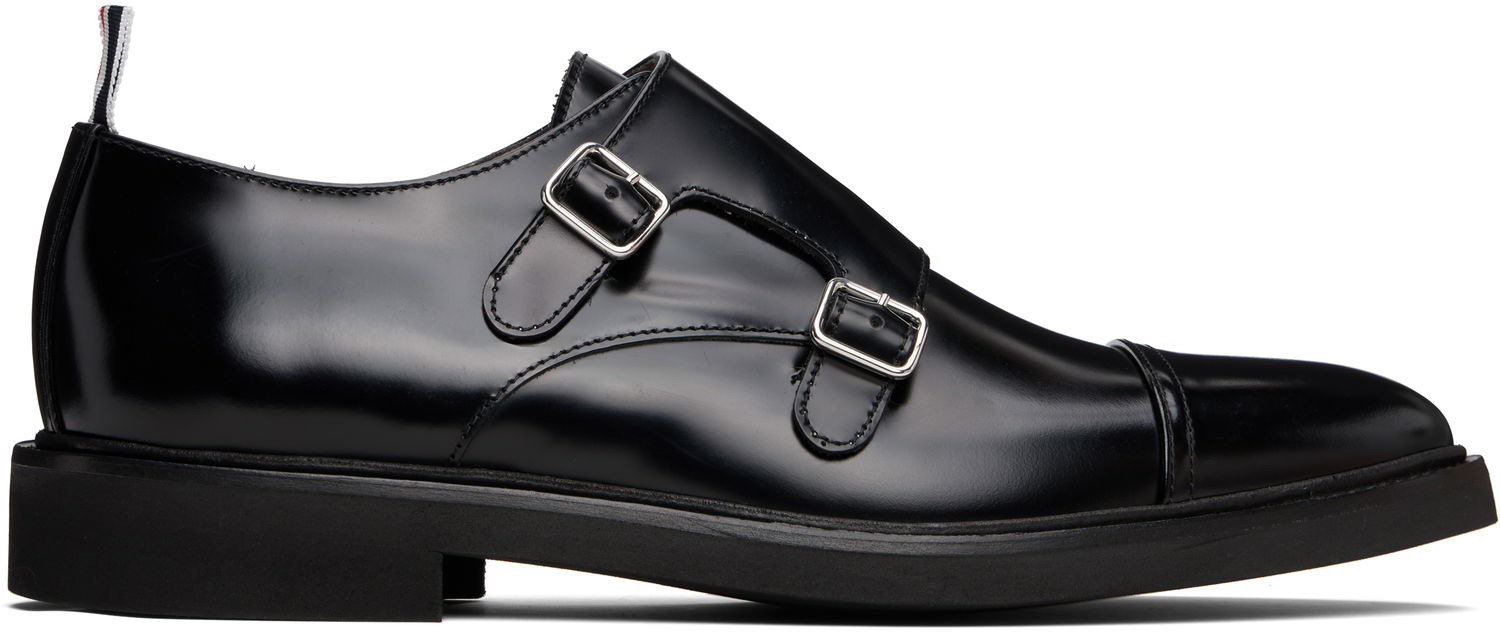 Облекло Thom Browne Thom Browne Soft Spazzolato Double Monk Strap Shoes Черно | MFG018C-L0043, 0