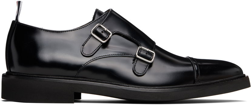 Облекло Thom Browne Thom Browne Soft Spazzolato Double Monk Strap Shoes Черно | MFG018C-L0043