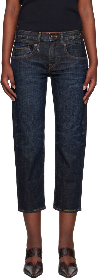 Дънки R13 R13 Boy Straight Cropped Jeans Синьо | R13W0091-D099A, 0
