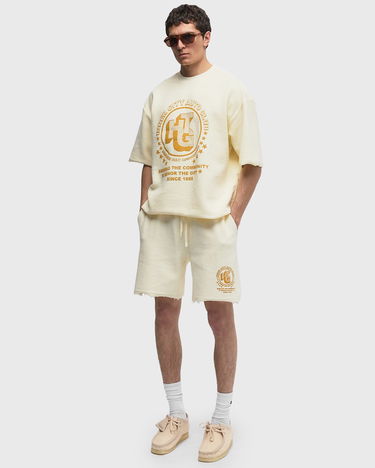 Къси панталони Honor The Gift Herringbone Raw Edge Sweatshorts Бежово | HTG250122-WHITE, 2