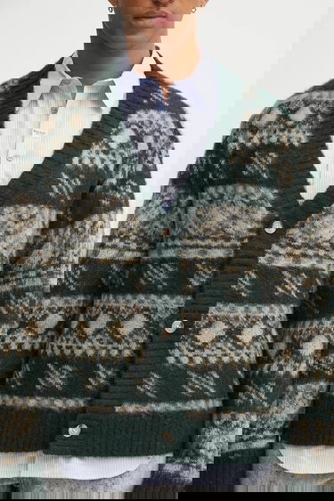 Пуловер DAILY PAPER Wool Blend Pattern Check Cardigan Многоцветен | 2521126, 3