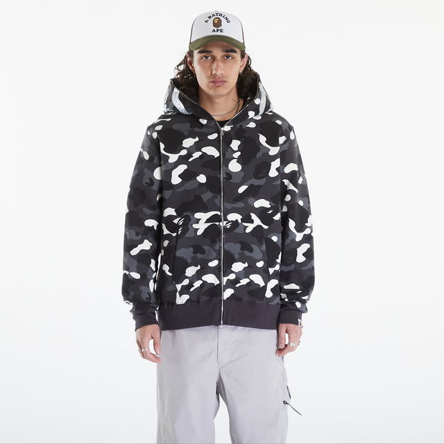 A BATHING APE City Camo Shark Full Zip Hoodie Black