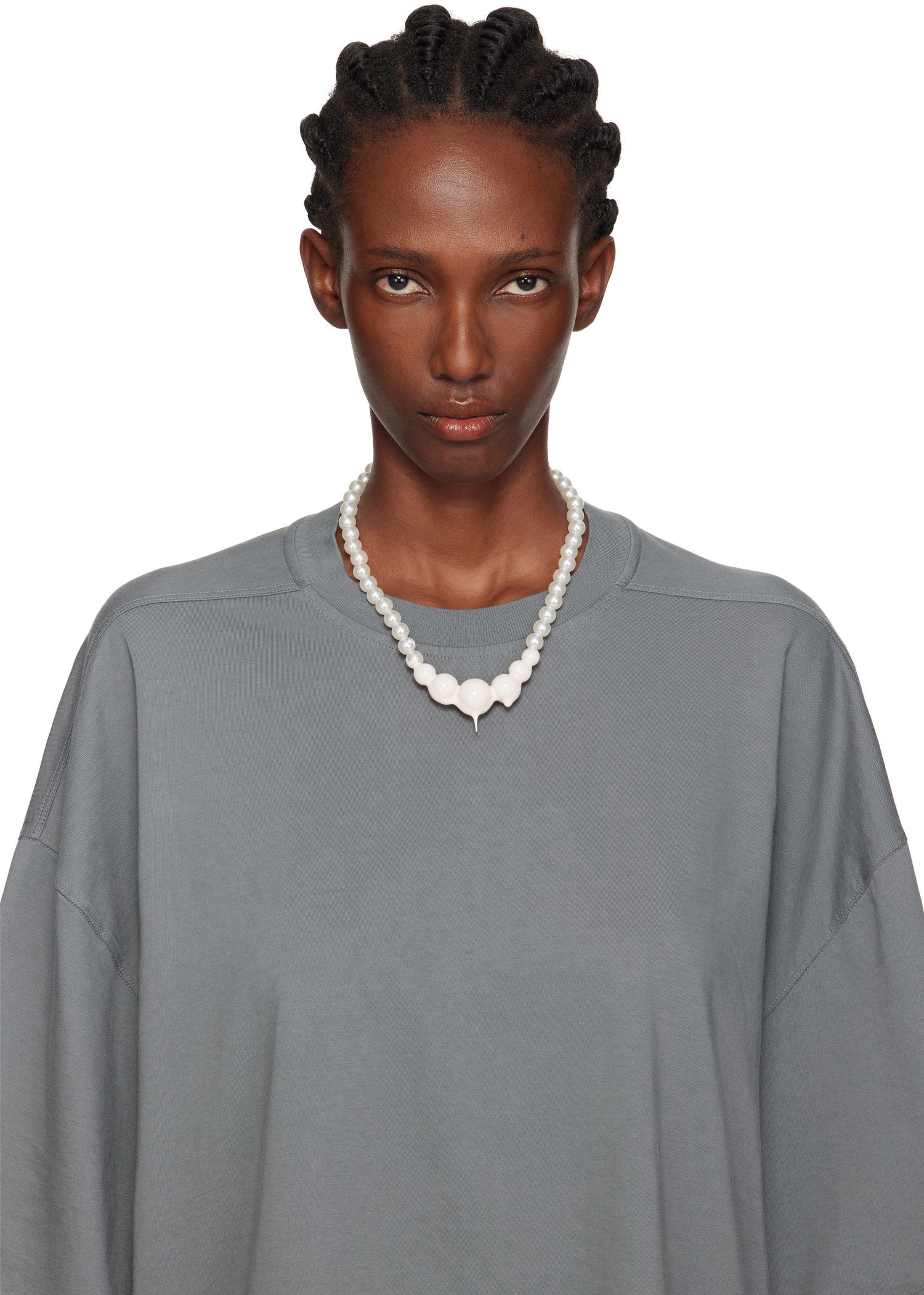 Колие Ottolinger Ottolinger Dipped Faux Pearl Necklace Бяло | 125-902925-02, 1