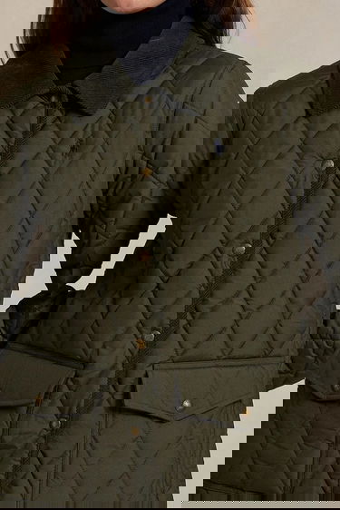 Яке Polo by Ralph Lauren Lightweight Diamond Quilted Jacket with Corduroy Collar Зелено | 211965336, 3