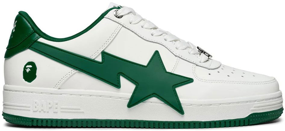 Кецове и обувки BAPE Bape Sta OS #2 White/Green Бяло | 1K20-191-314-GRN, 0