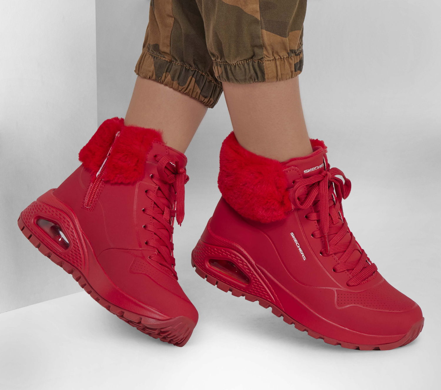 Кецове и обувки Skechers Uno Червено | 167274-RED, 1