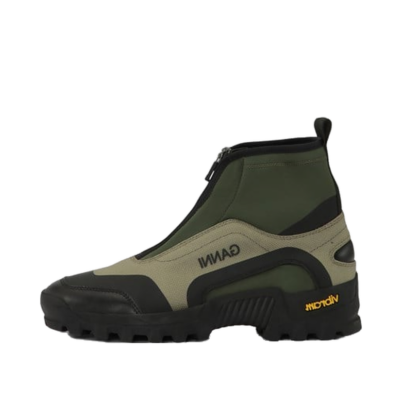 Кецове и обувки GANNI High Top Zip Зелено | S2145-861