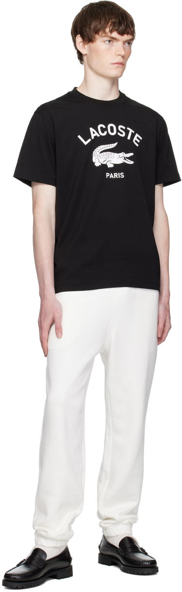 Тениска Lacoste Lacoste Signature Print Cotton T-Shirt Черно | TH2733_031, 3