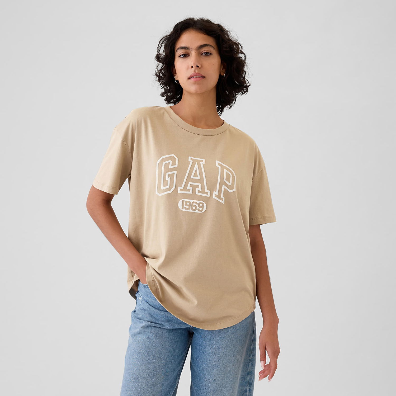 Тениска GAP T-shirt Shortsleeve Logo Tee Khaki M Бежово | 500012-04, 0