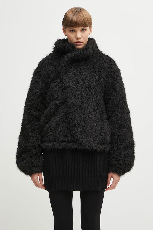 Heliot Emil Shaggy High Neck Jacket