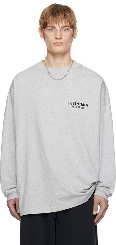 Пуловер Fear of God Fear of God ESSENTIALS Jersey Long Sleeve T-Shirt Сиво | 125HO244378F, 0