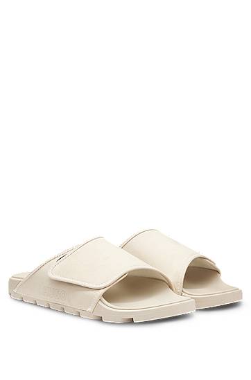Faux-Suede Slides