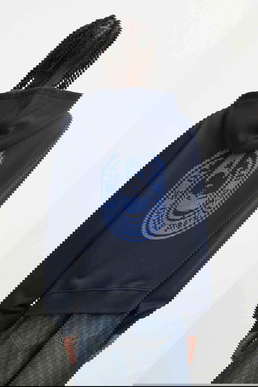 Суитчър DAILY PAPER Daily Paper Candle Label Graphic Print Hoodie Тъмно синьо | 2521106, 0