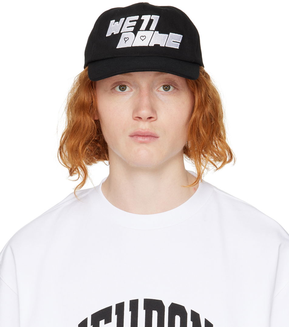 Шапка с козирка We11done We11done Square Logo Washed Cap Черно | WD-AH3-22-416-U-BK, 0