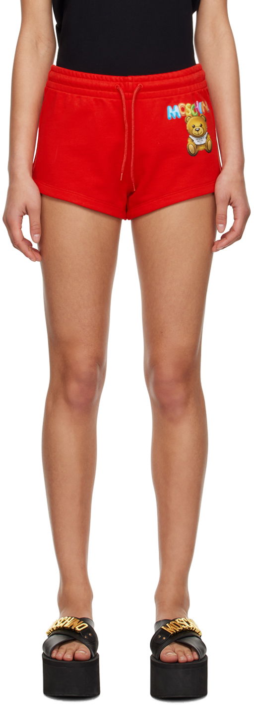 Къси панталони Moschino Teddy Bear Print Sweatshorts Червено | 0328 0428, 0