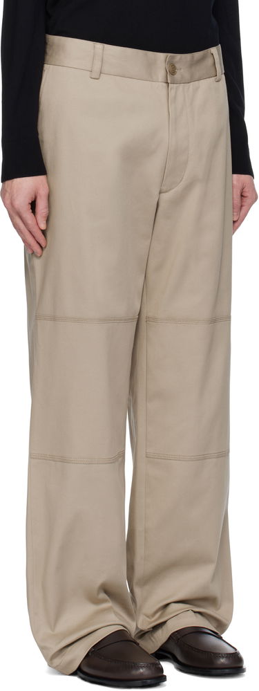 Панталони Moncler Moncler Cotton Gabardine Trousers Бежово | K10912A0000657583, 1