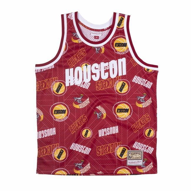 Фланелка Mitchell & Ness Houston Rockets Swingman Jersey Розово | MSPOBW19081-HROPTRD, 1