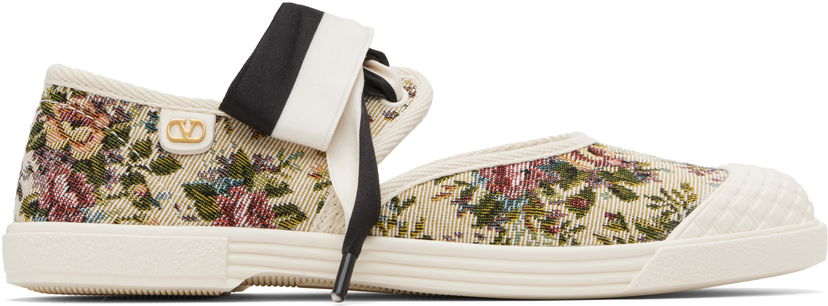 Кецове и обувки Valentino Valentino Garavani Bow Floral Jacquard Многоцветен | 7W2S0LH9XAA