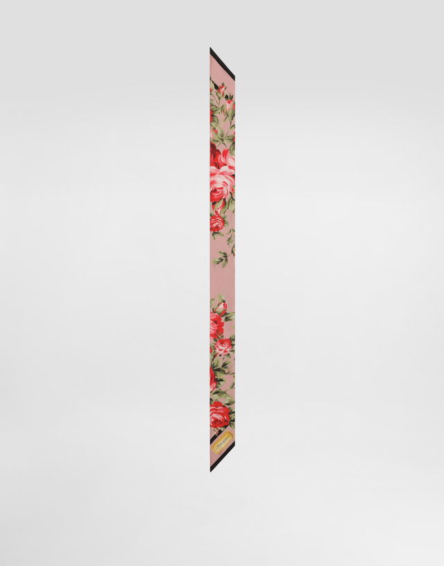 Rose Bouquet-print Silk Twill Bandeau 6x100