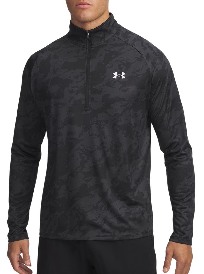 Тениска Under Armour Long-Sleeve Top Tech 2.0 1/2 Zip Черно | 1328495-007