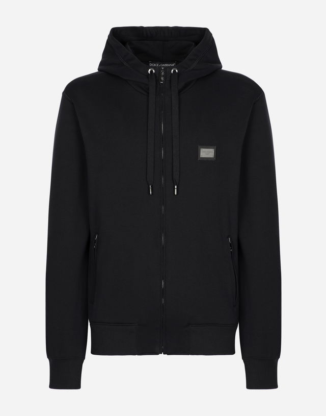 Cotton Jersey Zip-up Hoodie
