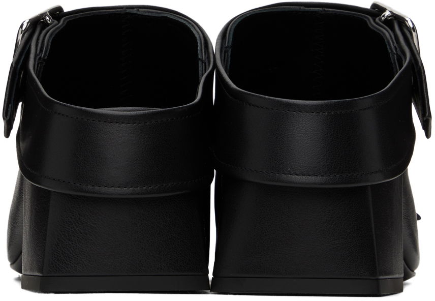 Кецове и обувки Courrèges Leather Mules With Buckle Черно | 124SCS096CV0027, 1